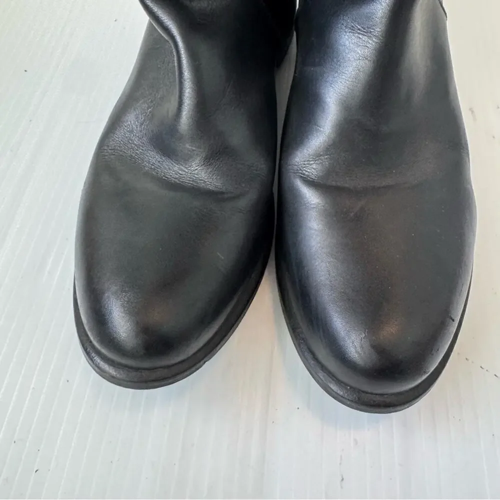 Stelle Monelle over the knee fold down black leather riding boots size 39 / 8.5